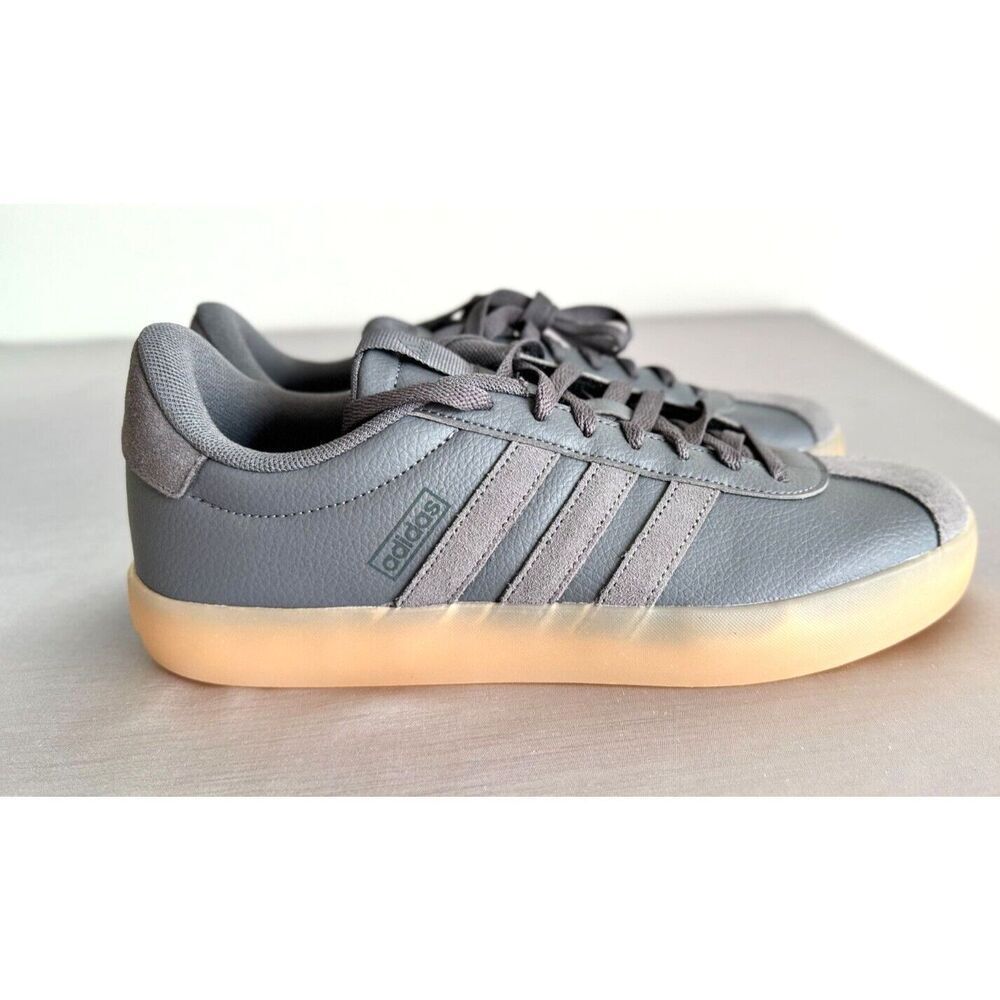 Mens-10.5 Adidas VL Court 3.0 Mens Gray Low
